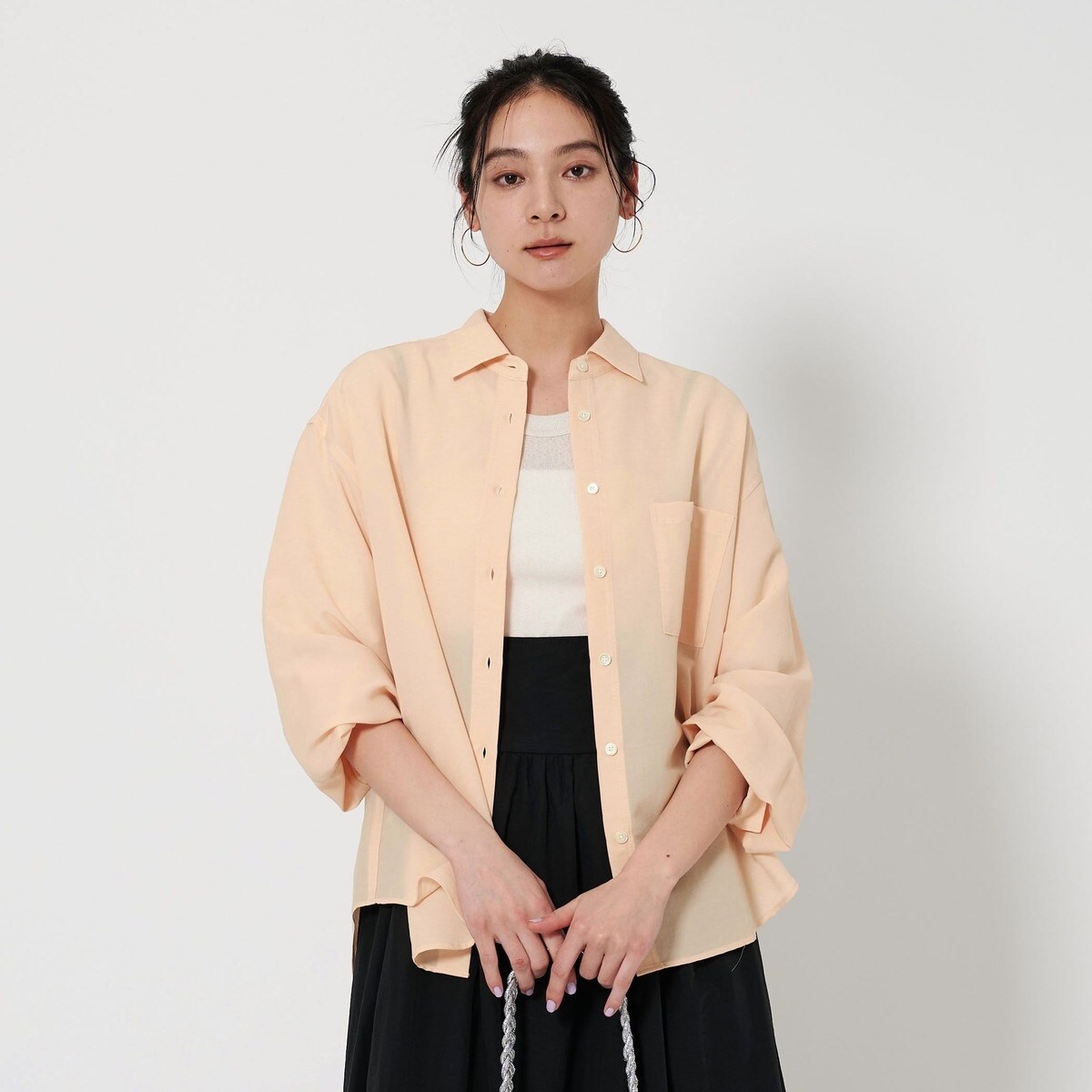 【BEAUTY & YOUTH】　シアーバックタックシャツ シアー バックタック シャツ