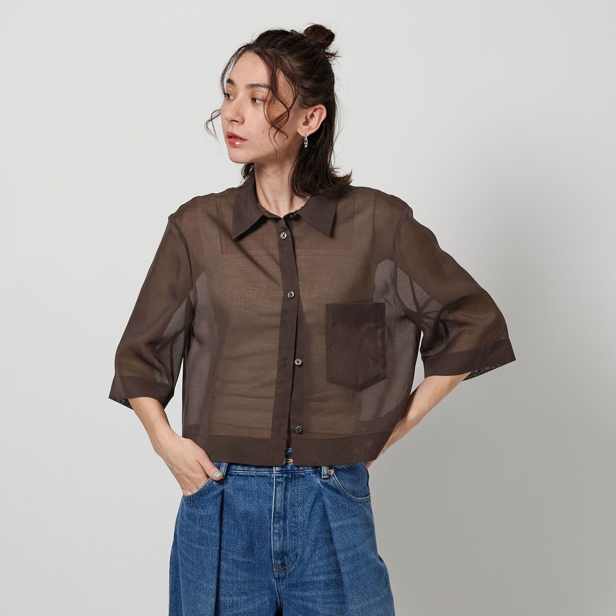 BEAUTY&YOUTH セルロースナイロン エンブロイダリー シャツ/2WAY BEAUTY&YOUTH UNITED ARROWS（ビューティーアンドユース