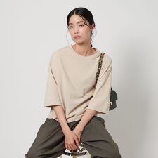 ドルマンスリーブ ポケット Tシャツ -接触冷感-