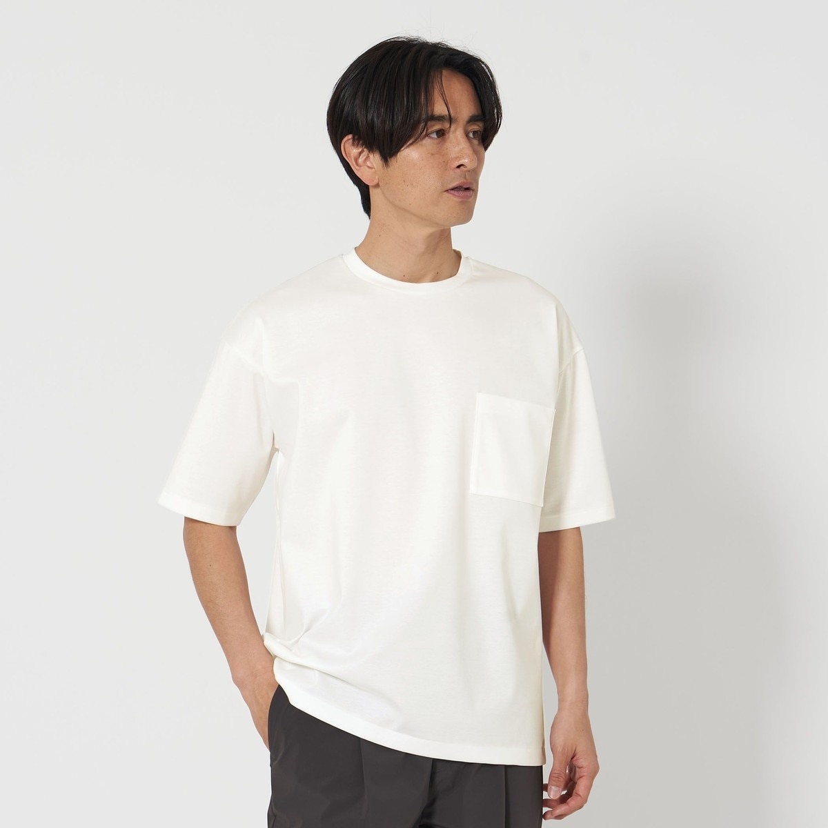 I cotoni di Albini 天竺 無地 半袖クルーネックTシャツ