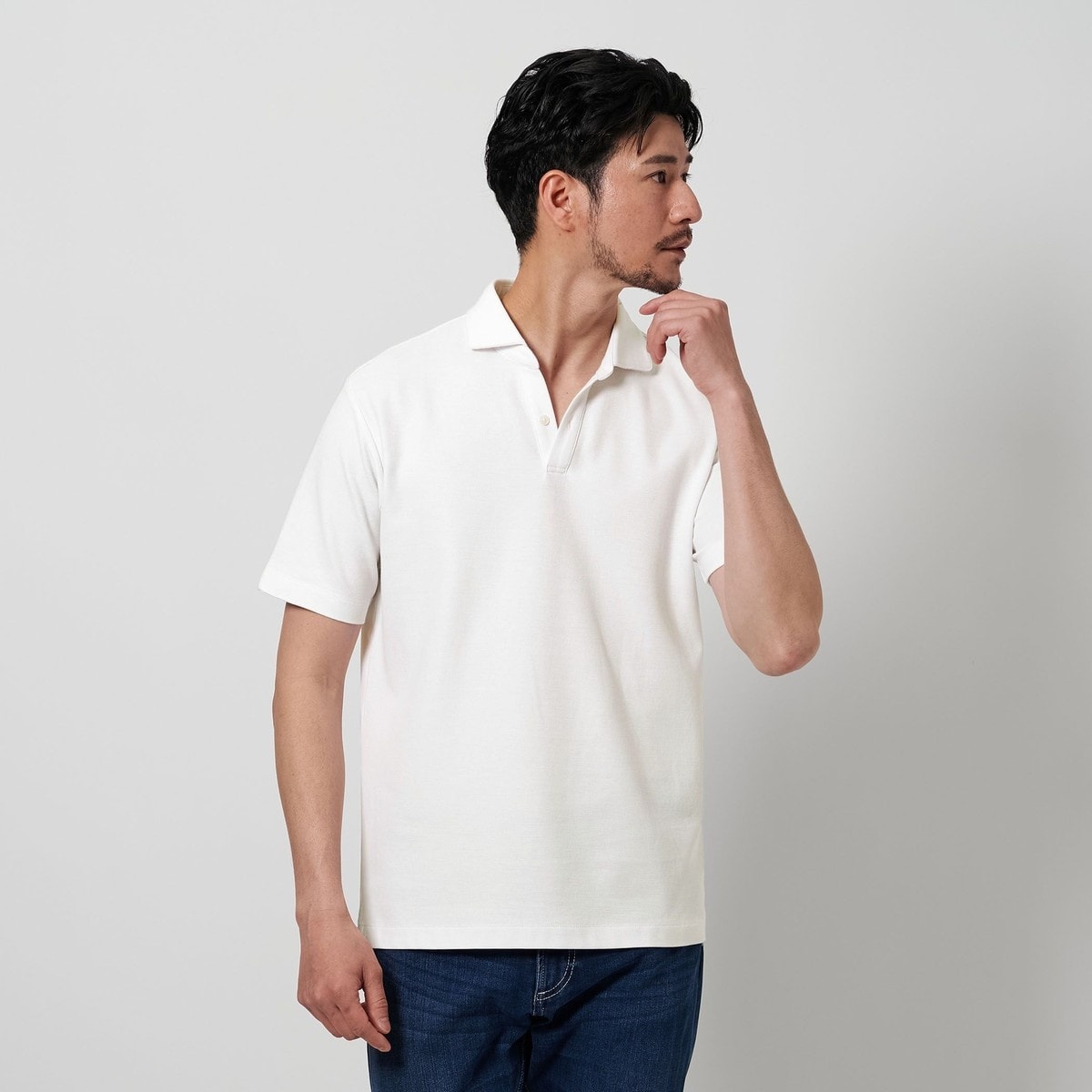 WARDROBE SMART ステイ クリーン ピケ BD ポロシャツ抗菌・防臭 WEB限定 WARDROBE SMART】ステイ クリーン ピケ BD ポロシャツ