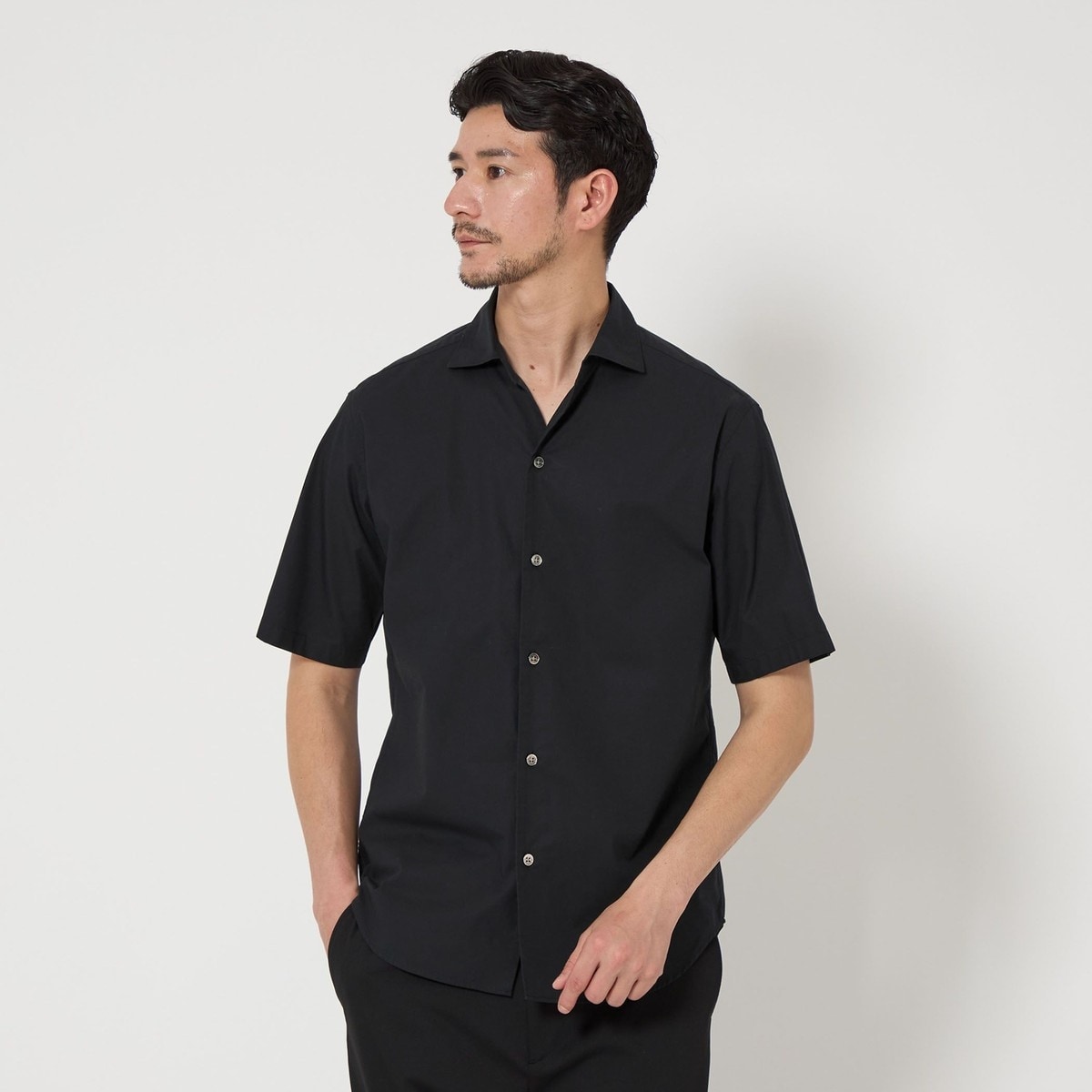 WEB限定 WARDROBE SMART】 Reflax オープンカラー シャツ