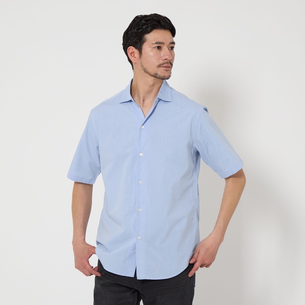 WEB限定 WARDROBE SMART】 Reflax オープンカラー シャツ