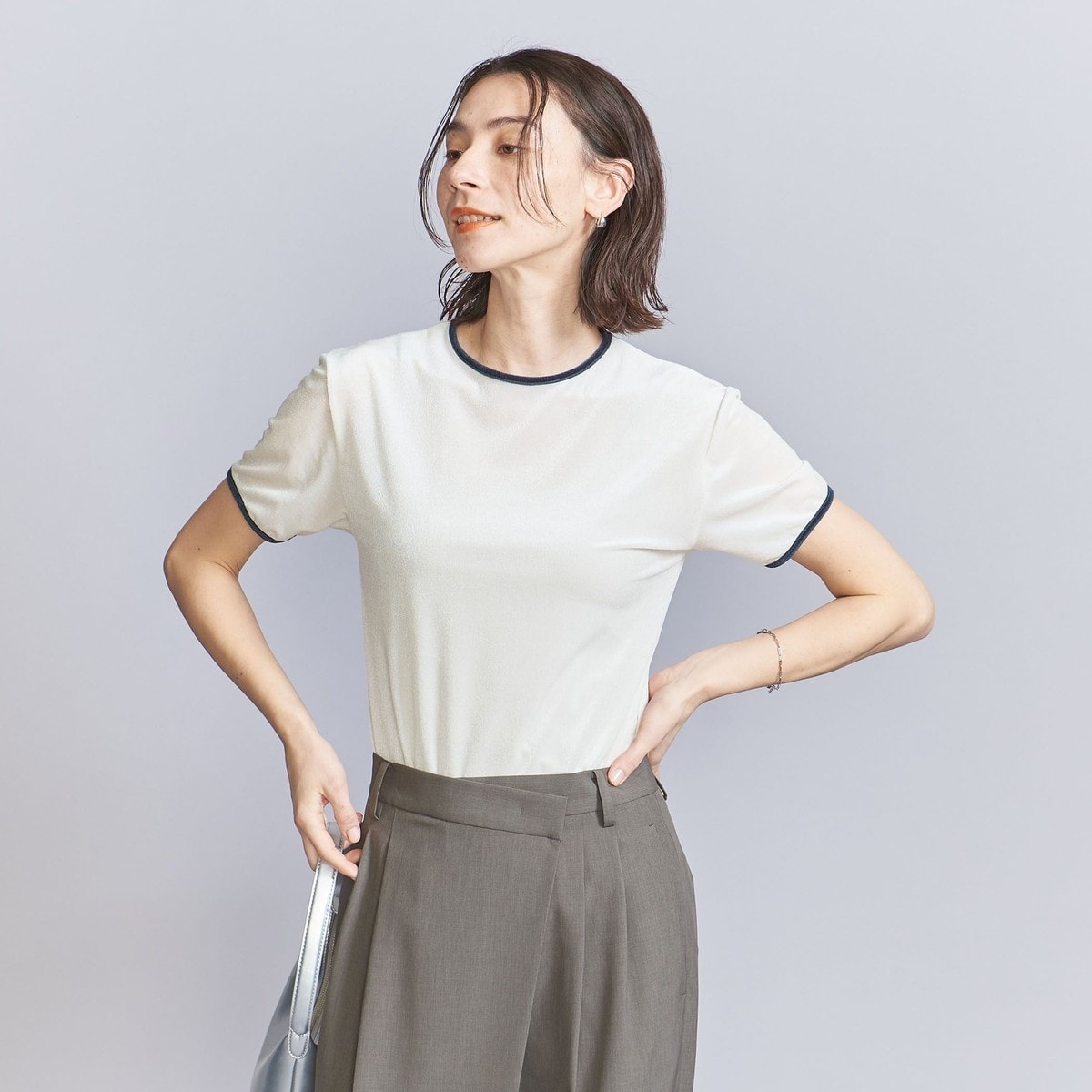 ユナイテッドアローズ　コットンポリエステルブレンド コンパクト ポロシャツ WEB限定 WARDROBE SMART】ステイ クリーン ピケ BD ポロシャツ
