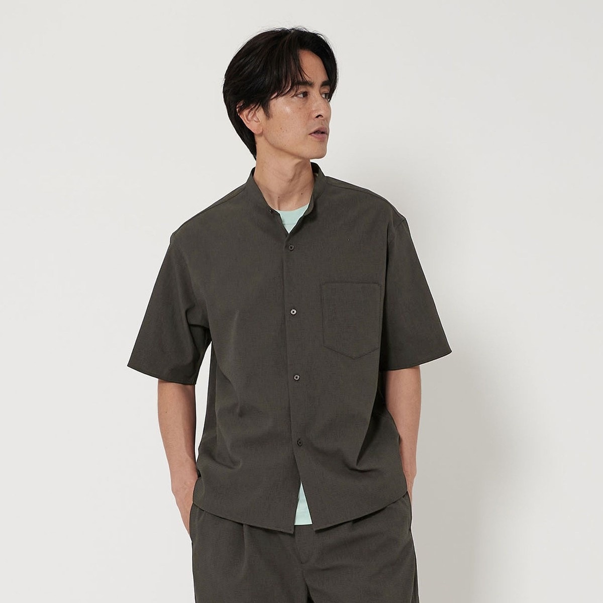 BEAUTY&YOUTH ヨウリュウ キャンプカラー フォルム シャツ （白） BEAUTY&YOUTH UNITED ARROWS ヨウリュウ キャンプカラー シャツ