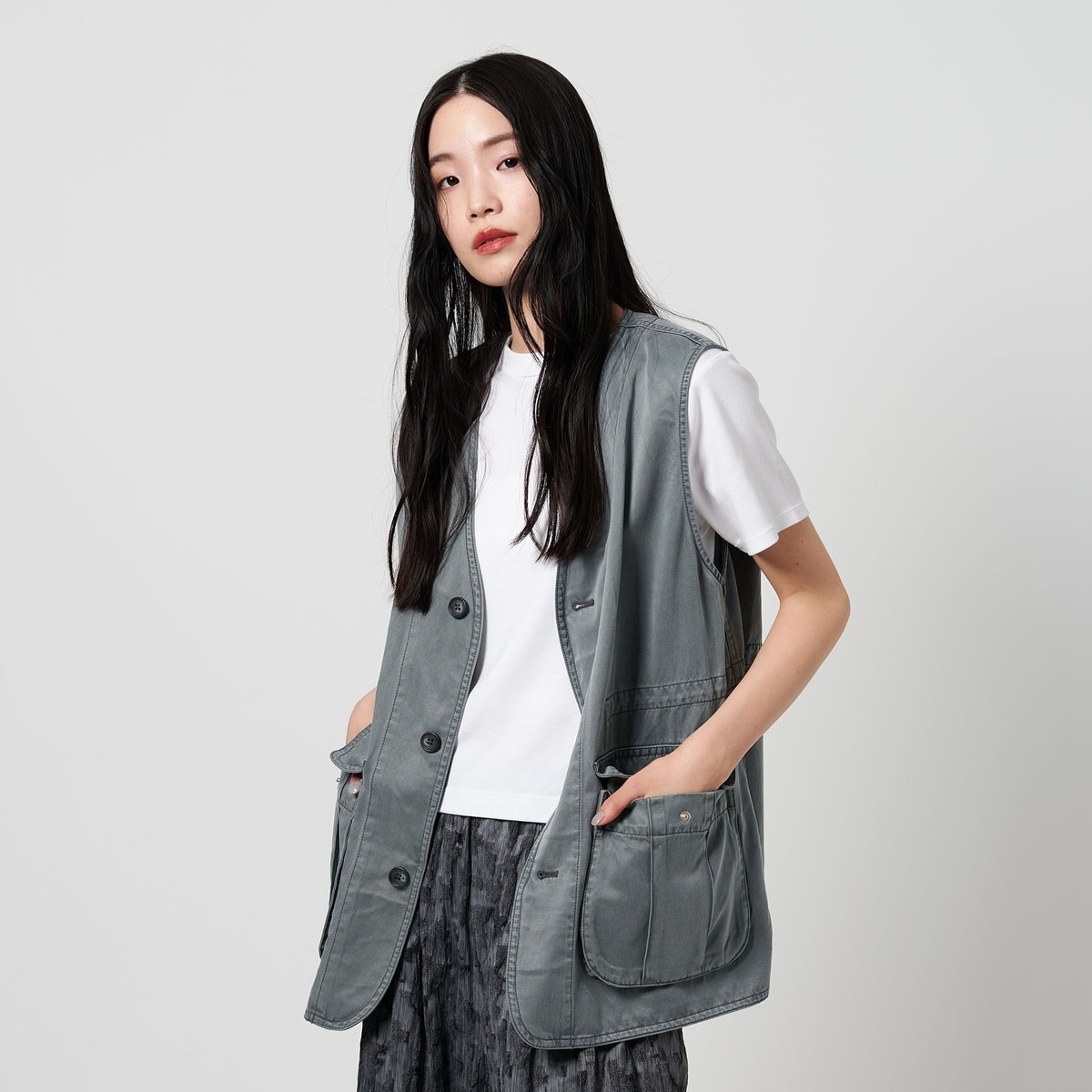 LOU ANDREA/ルーアンドレア 2WAY DOWN VEST ダウンベスト LOU ANDREA/ルーアンドレア 2WAY DOWN VEST ダウンベスト