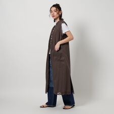 バテンレース ロング ジレ