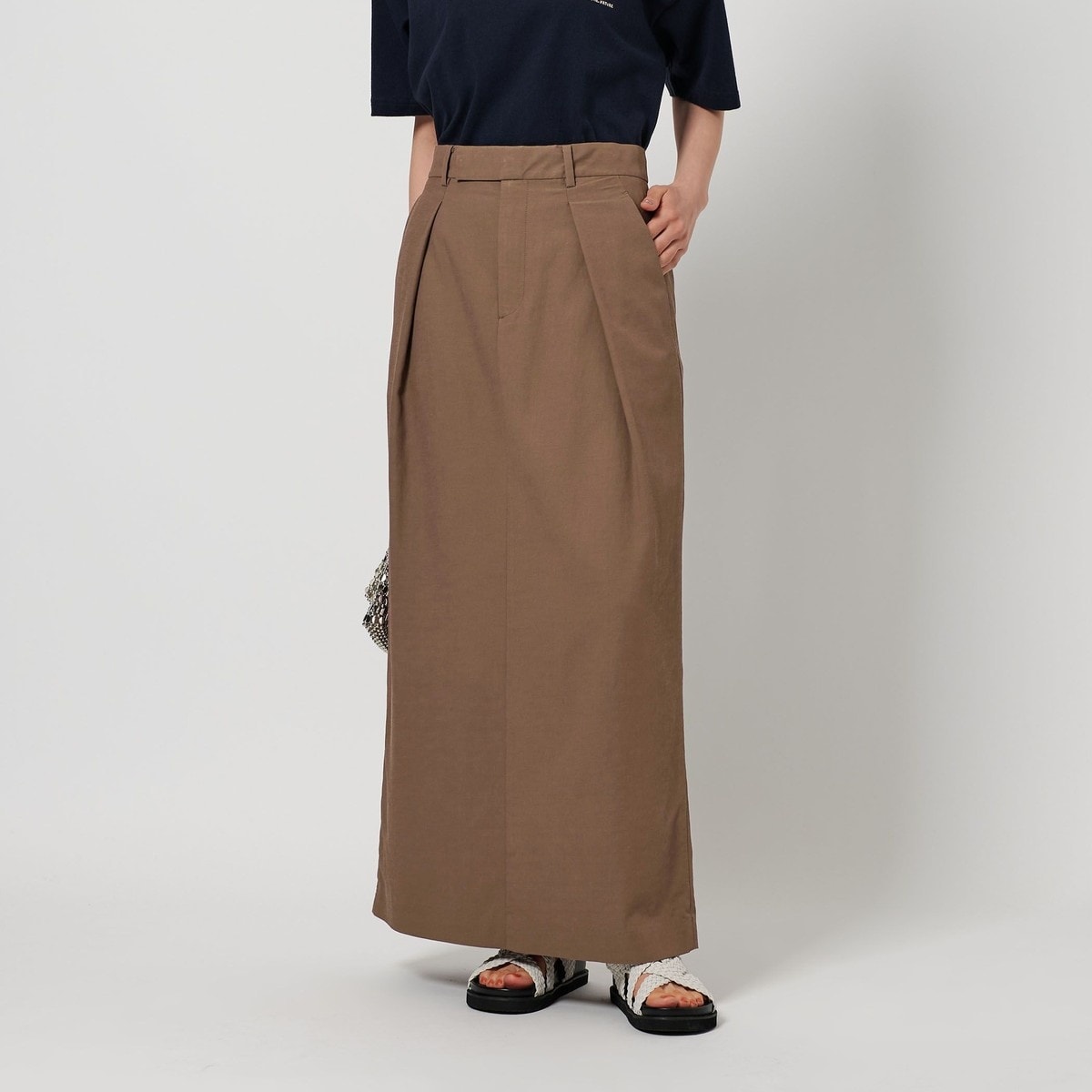 BEAUTY&YOUTH レーヨンブレンド タックスカート ―ウォッシャブル― BEAUTY&YOUTH UNITED ARROWS｜レーヨンブレンド タックスカート