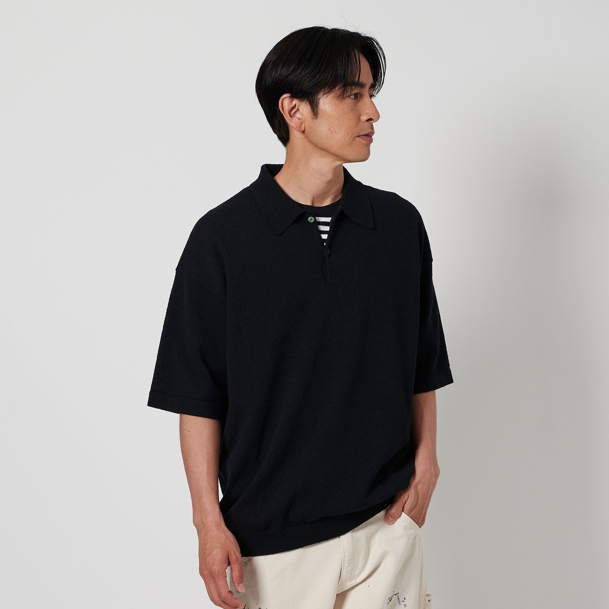 【値下終了】UNITED ARROWS シャイン ギマ ポロ スキッパー ニット BEAUTY＆YOUTH UNITED ARROWS セーター ニット シャイン ギマ