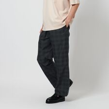 コットンライク タフタ 1プリーツ イージーパンツ