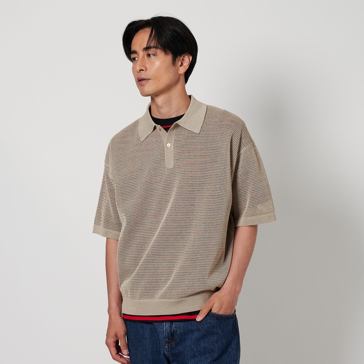 シャイン ギマ ポロ スキッパー ニット | ビューティー＆ユース