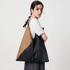 ＜MELO＞2TONE トライアングル トートバッグ