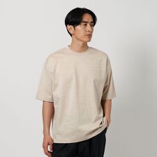 カラー メランジ クルーネック Tシャツ