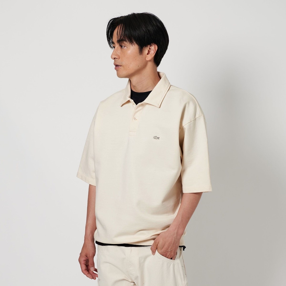 LACOSTE for BEAUTY&YOUTH スウェット ポロシャツ LACOSTE for BEAUTY&YOUTH＞ ショートスリーブ スウェット