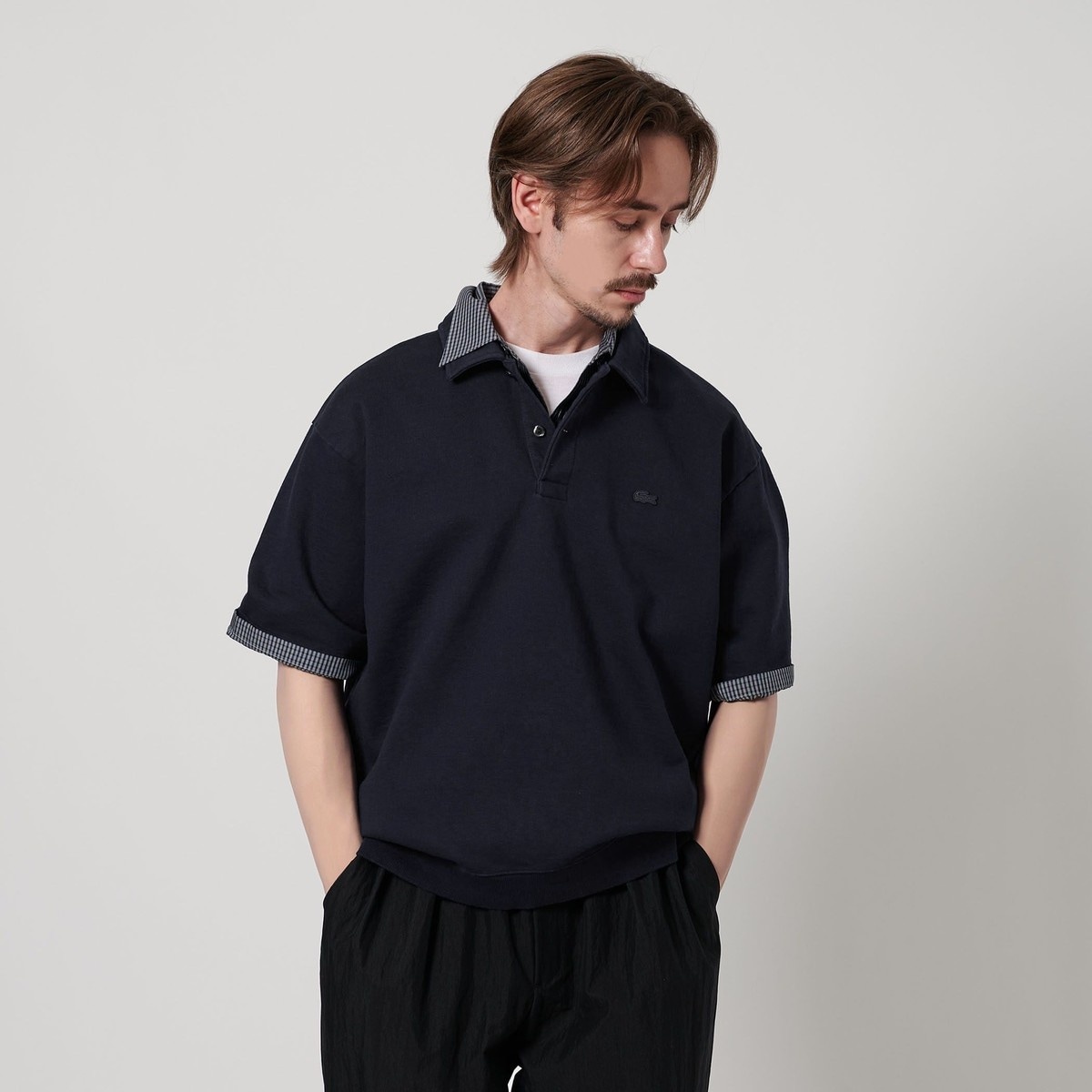 LACOSTE for BEAUTY&YOUTH スウェット ポロシャツ LACOSTE for BEAUTY&YOUTH＞ ショートスリーブ スウェット