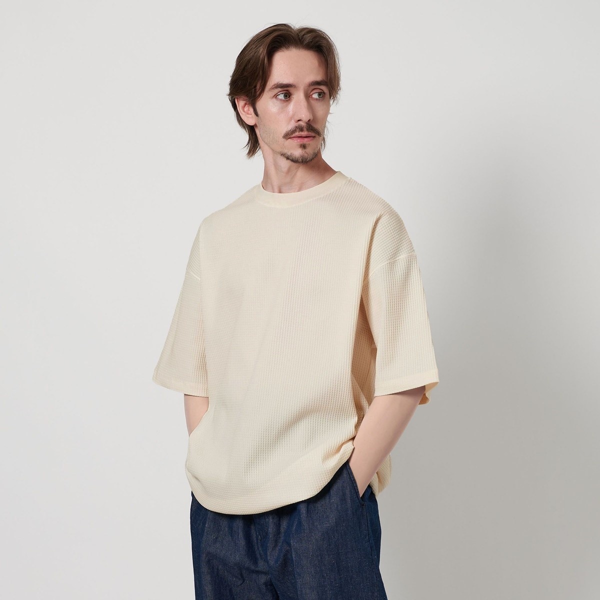 I cotoni di Albini 天竺 無地 半袖クルーネックTシャツ