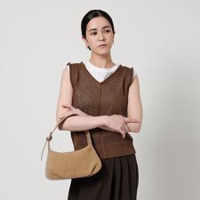コットン Vネック ノースリーブニット