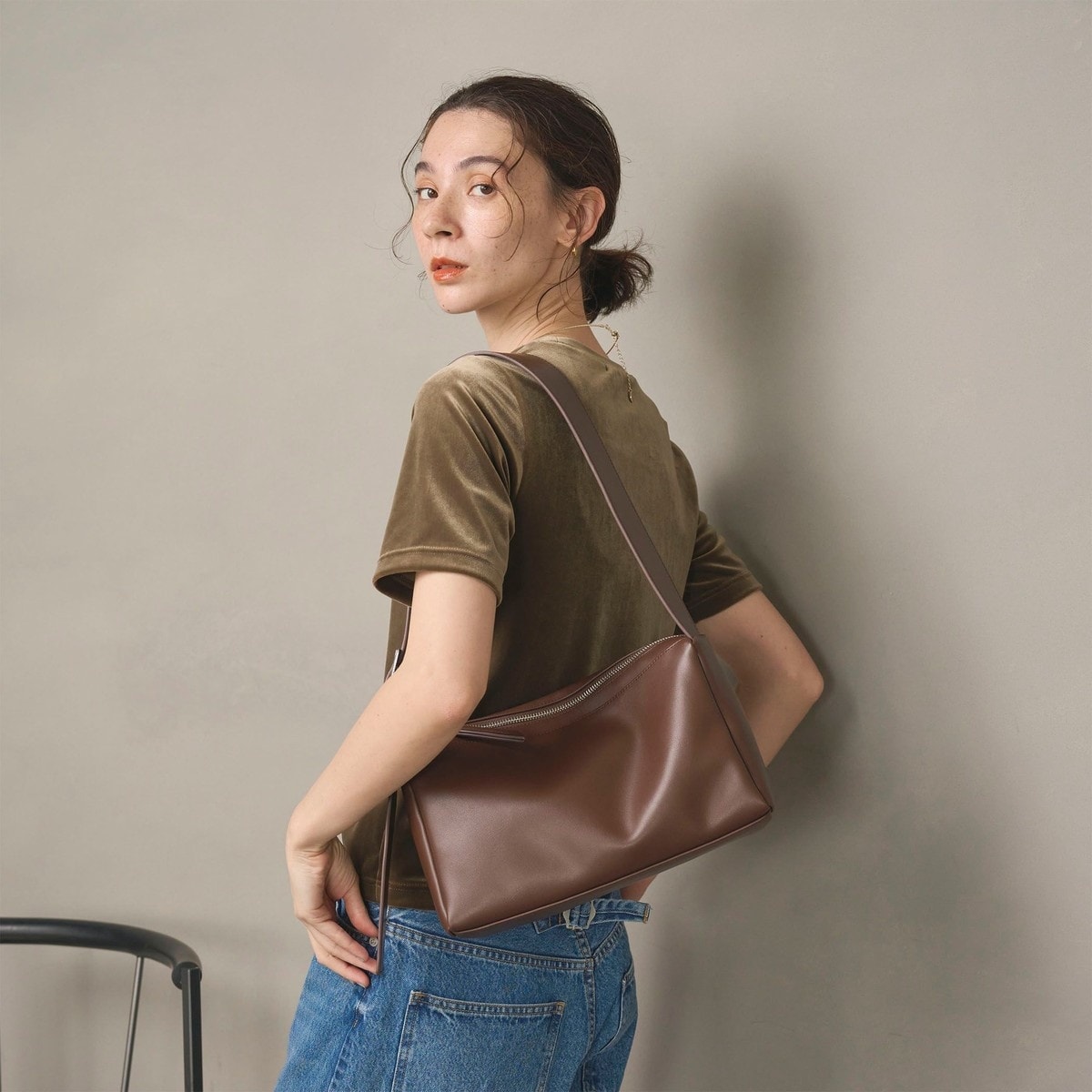 BEAUTY＆YOUTH UNITEDARROWSレザースクエアショルダーバッグ BEAUTY&YOUTH UNITED ARROWS｜レザー スクエア ショルダーバッグ