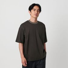 スーパークール ボーダー クルーネック カットソー ‐接触冷感 抗菌・防臭‐