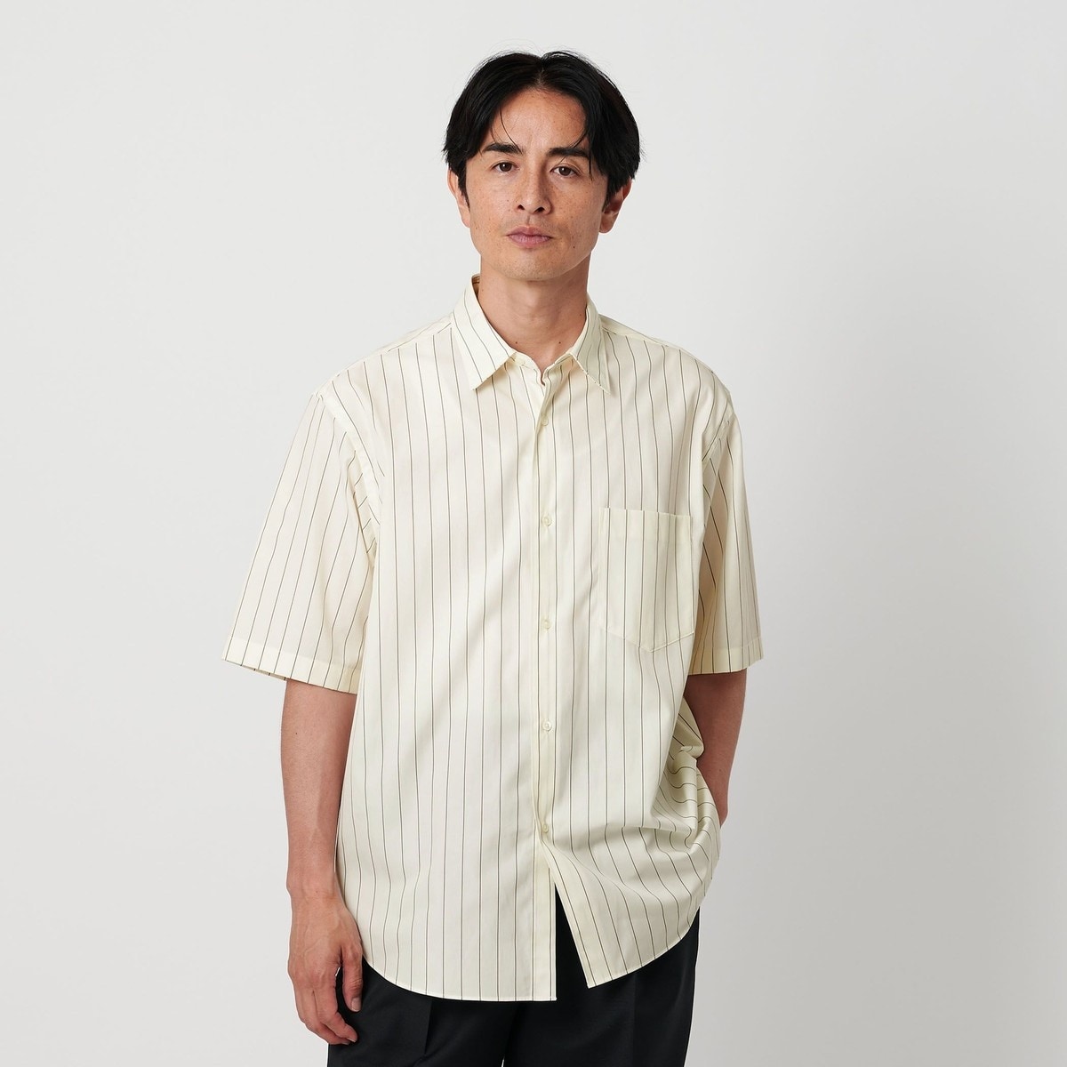 beauty＆youth ポリッシュ ジャガード オープンカラーシャツ beauty＆youth ポリッシュ ジャガード オープンカラーシャツ