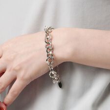 メタル チェーン×パールモチーフ ブレスレット