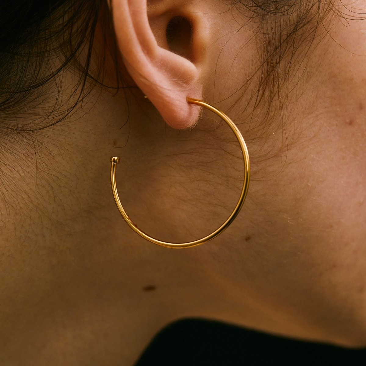BEAUTY&YOUTH BY K10 パイプフープピアス ゴールドフープピアス BEAUTY&YOUTH BY K10 パイプフープピアス ゴールドフープピアス