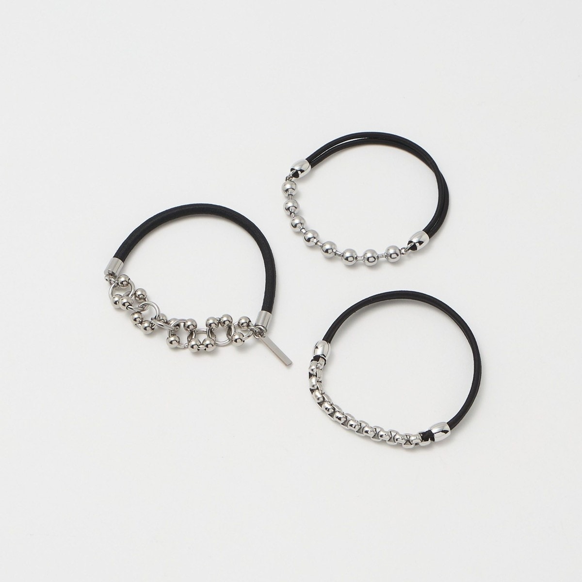 heyep ヘイップ　Chain ヘアゴム 3Pセット heyep(ヘイップ)｜Chain ヘアゴム 3Pセット/シルバー の通販