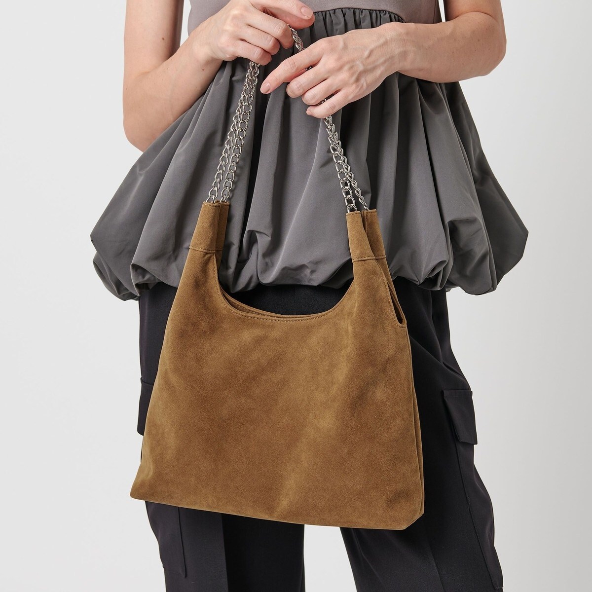 スエードライク チェーン ショルダーバッグ | ビューティー＆ユース