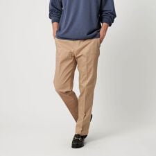 ストレッチ チノ ノープリーツ スリム パンツ 伸縮