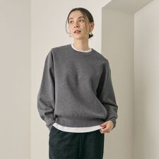 ポリエステルブレンド ミラノリブ プルオーバー