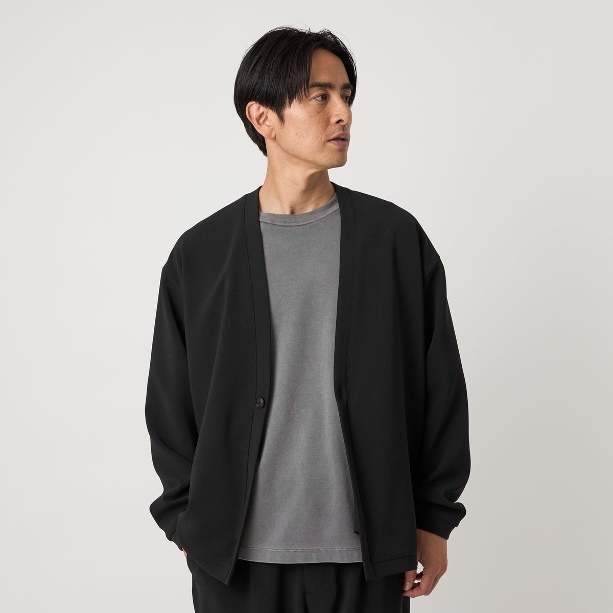 メランジポリエステル2ボタンジャケットセットアップ　BEAUTY＆YOUTH メランジ ポリエステル 2ボタン ジャケット【セットアップ対応