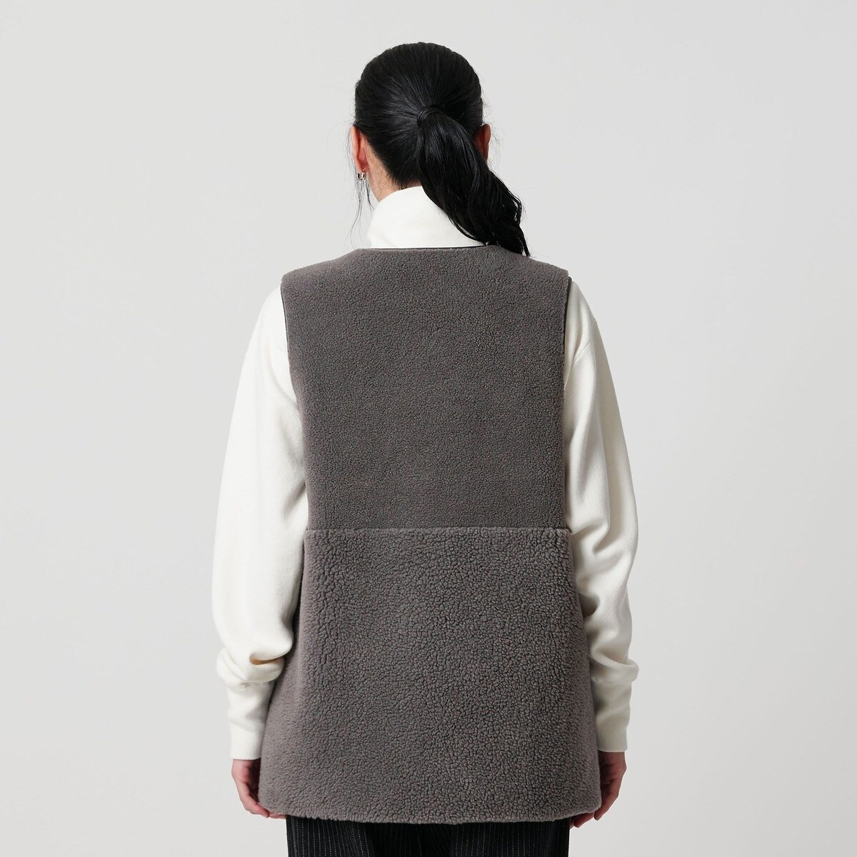 WEB限定】ボア×フェイクムートン リバーシブルベスト | ビューティー