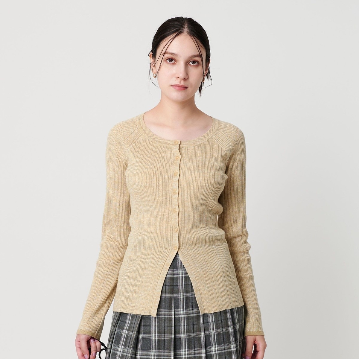 別注】＜TRICOTS JEAN MARC＞ミドルゲージ ノーボタンカーディガン