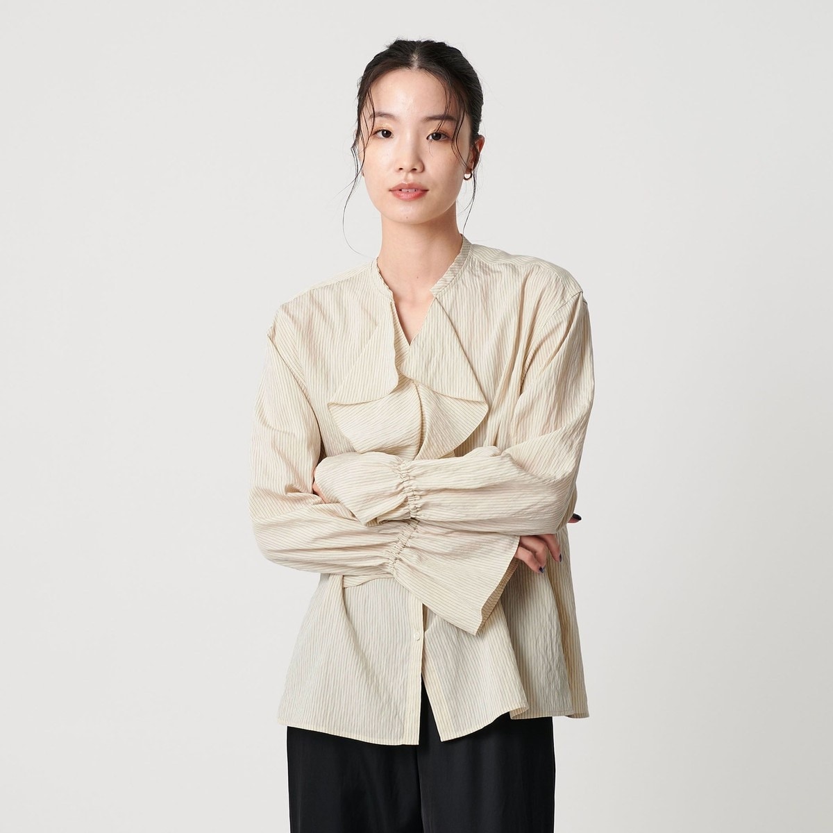 FRAY I.D 3wayオフショルパフスリーブブラウス／ウォッシャブル 3way