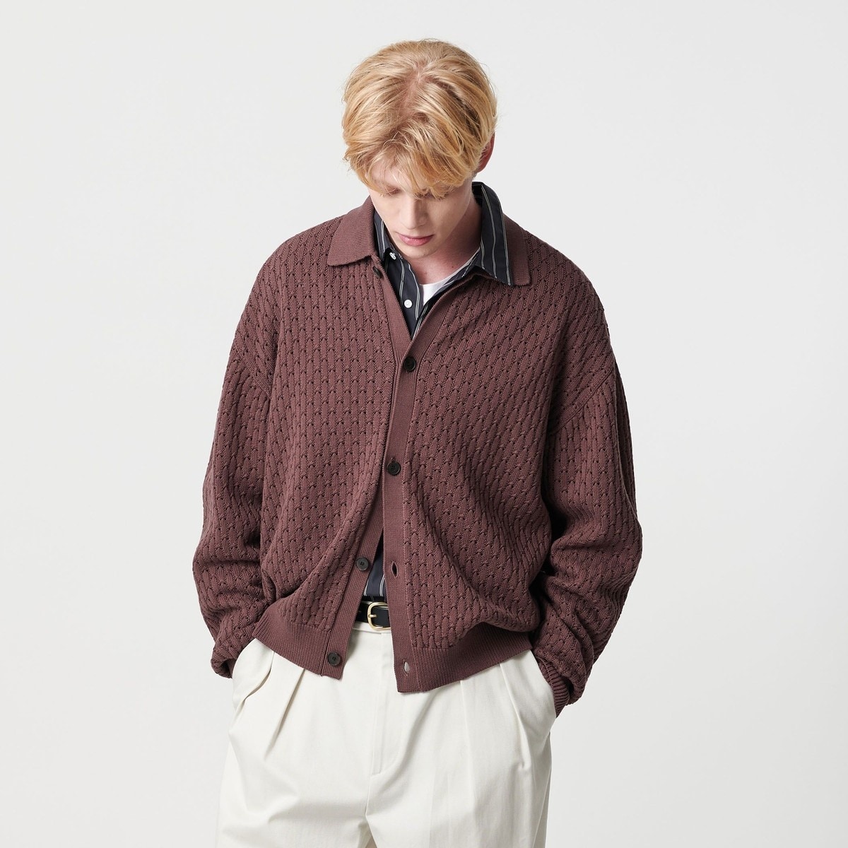 ミラノリブ ポロニット ジャケット 抗菌防臭 ビューティー&ユース