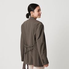 ビューティー＆ユース ユナイテッドアローズ(BEAUTY&YOUTH)のバックレースアップ ダブルジャケット