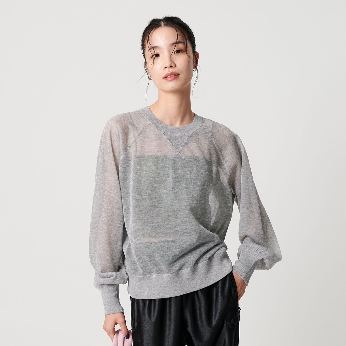 WEB限定 Wardrobe DAILY MINIMAL】ペプラム2WAY リブニットプル