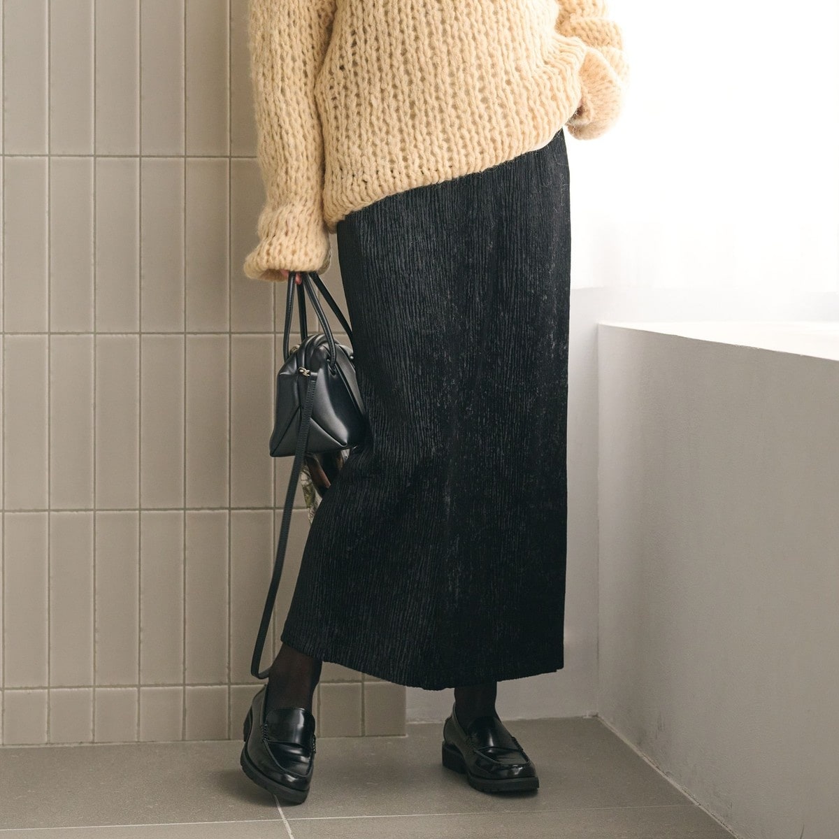 ビューティー＆ユース ユナイテッドアローズ（BEAUTY&YOUTH）/ベロアプリーツ タイトスカート ウォッシャブル ベロアプリーツ タイトスカート ウォッシャブル | ビューティー