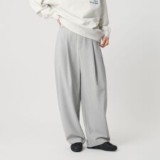 ポリエステルブレンド カーブパンツ