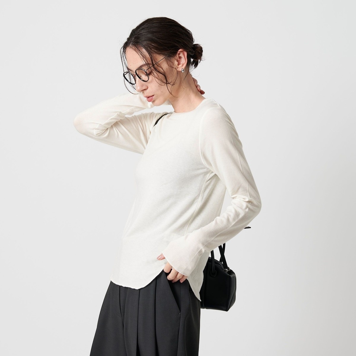 セルロースウールブレンド クルーネックカットソー | ビューティー