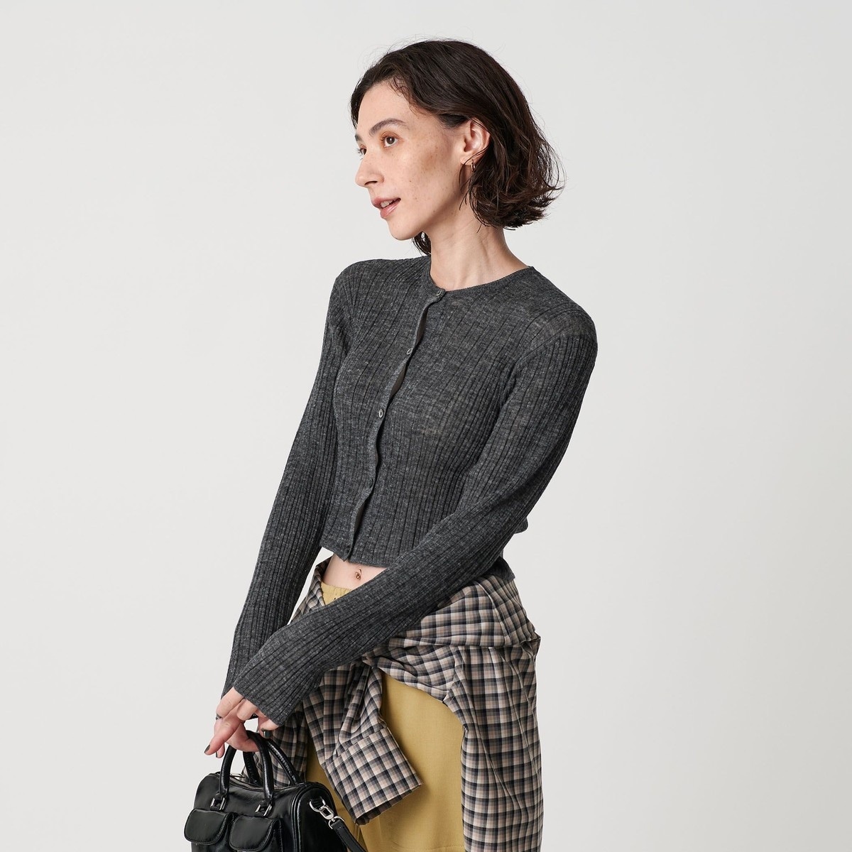 コットンブレンド リブ ジップ カーディガン ―ウォッシャブル― 楽天市場】コットンブレンド リブ ジップ カーディガン