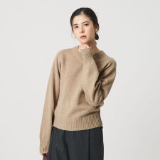 ウールナイロンブレンド Vネックニットプルオーバー