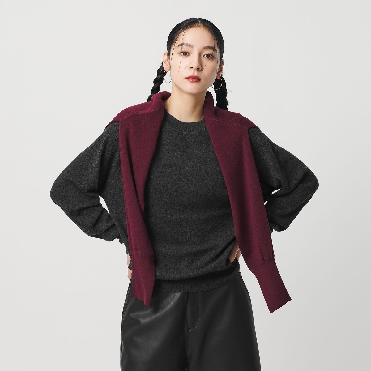 EN'DAY(エンディ) 2WAYモヘアチェックニット | ビーセカンド