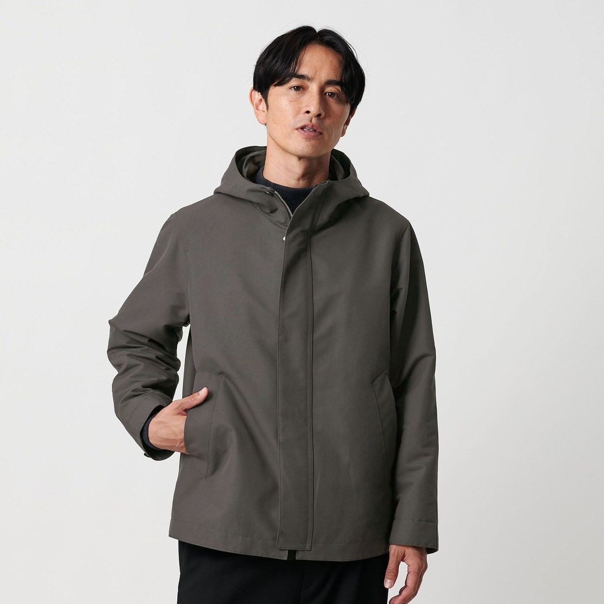 ソリッドタスラン フーディーブルゾン 撥水機能付き | ビューティー
