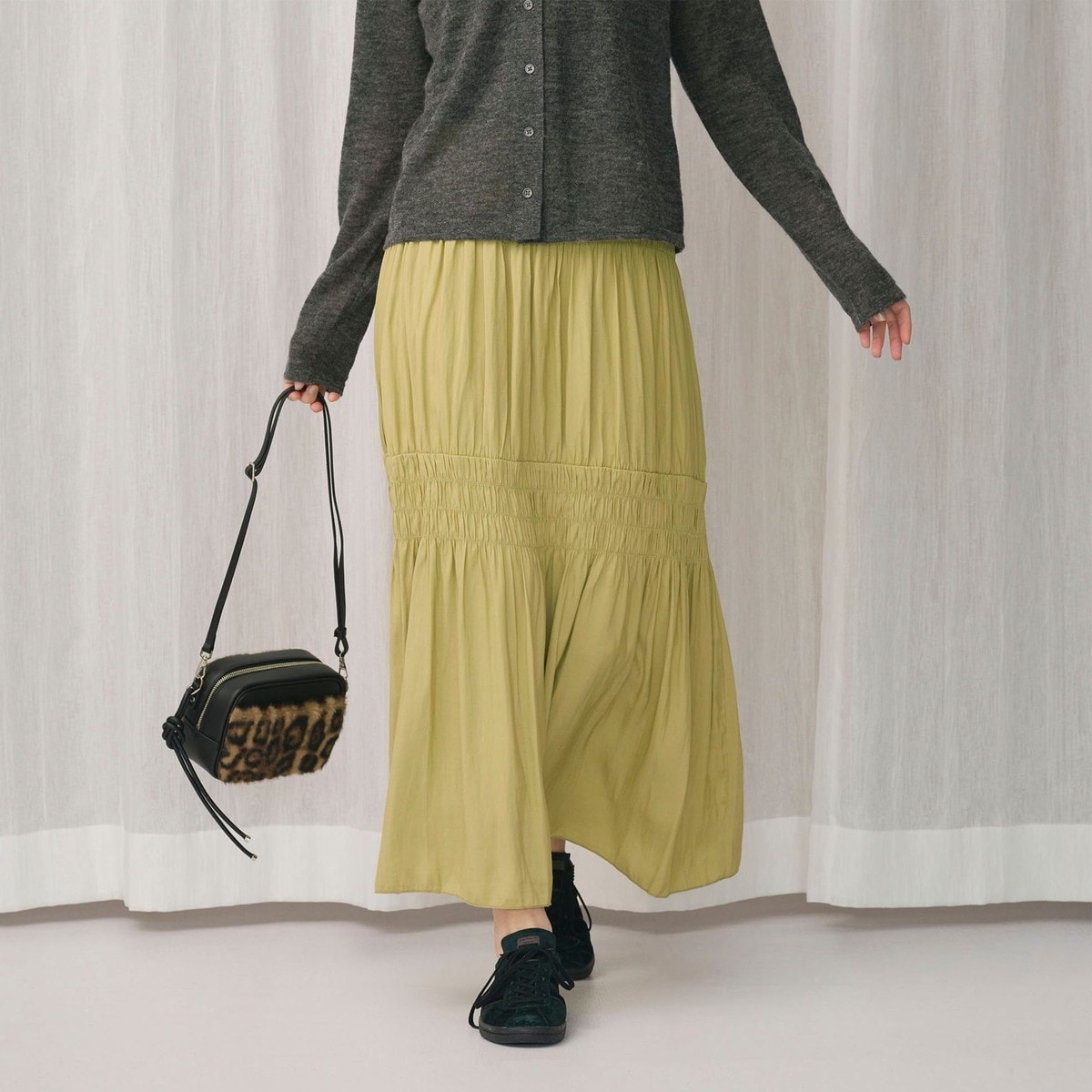 シルクリネンフレアースカート | サロン アダム エ ロペ(SALON adam et