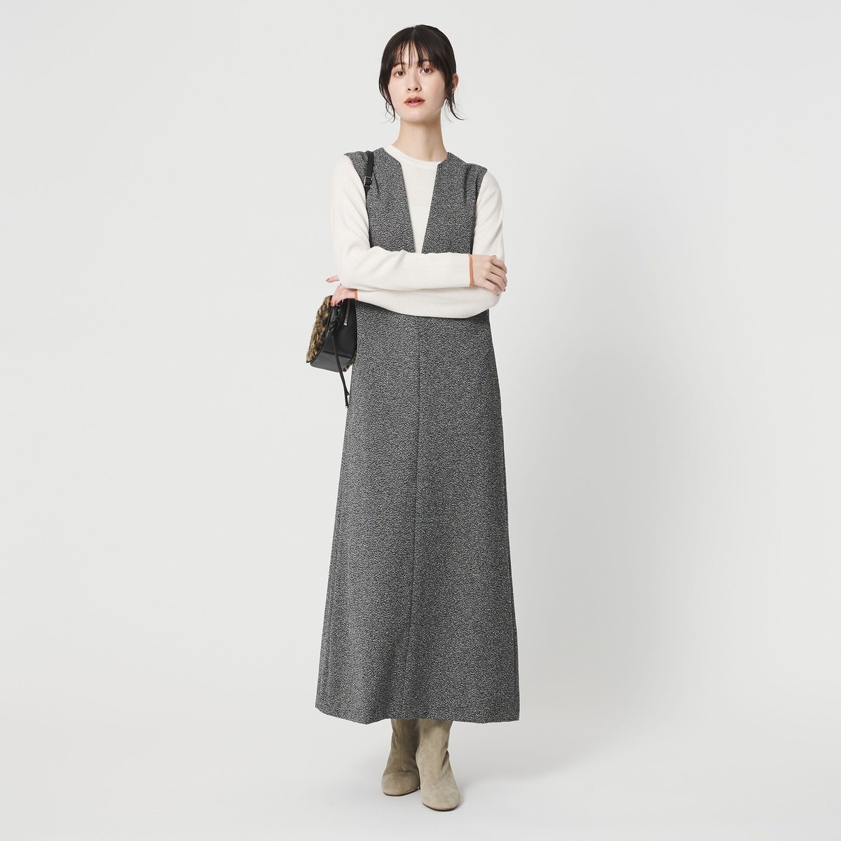 グレースコンチネンタル　ハウンドトゥース　ジャンパースカート　グレースクラス ハウンドトゥースジャンパースカート | グレースコンチネンタル(GRACE