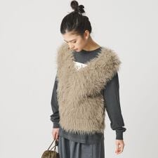 【WEB限定】フェザーヤーン ラメニット 2WAYベスト