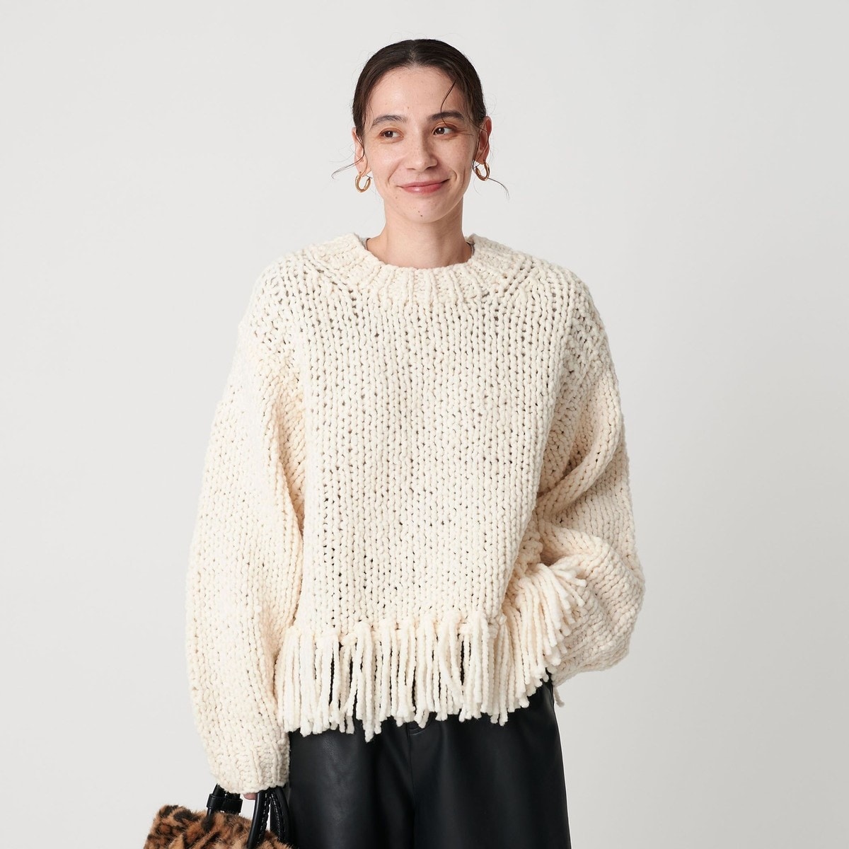 フォックスカシミヤ ジャカード ニットベスト 10/18まで値引