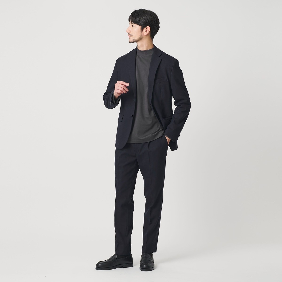 WEB限定 WARDROBE SMART】DELEGANT サキソニー セットアップ