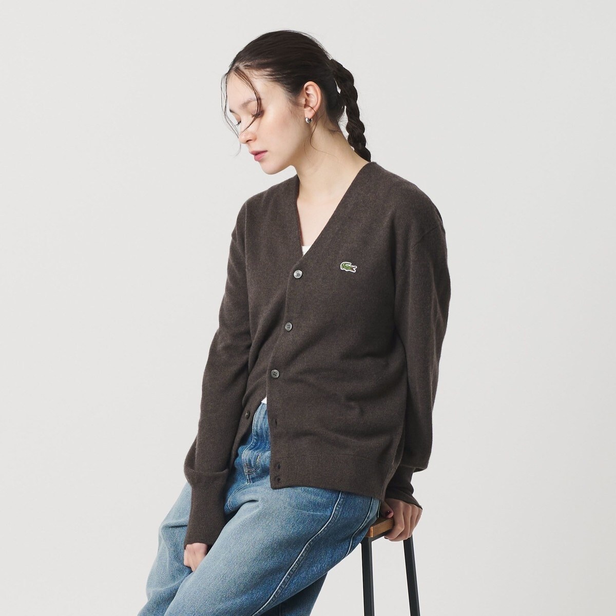 美品 ユナイテッドアローズ ノーカラー ジャーディガン カーディガン L グレー 美品 ユナイテッドアローズ ノーカラー ジャーディガン